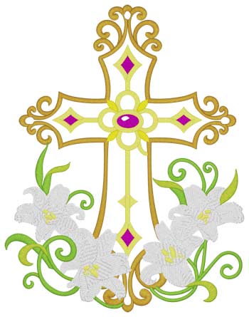 Kreuz mit Lilien