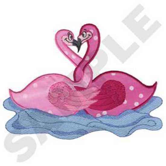 Pink Flamingos Applique