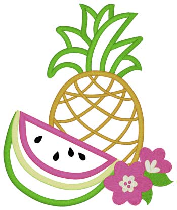 Ananas und Wassermelone Applique