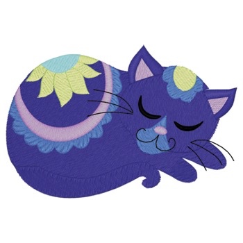 Sleeping Mandala Cat