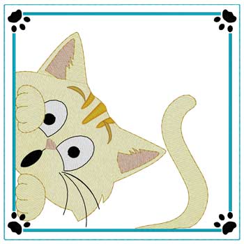 Shocked Cat Quilt Square