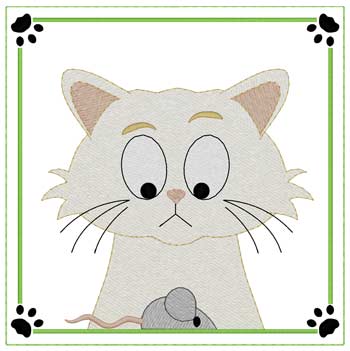 Cat & Mouse Quilt Square