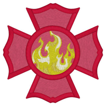 Maltese Cross W/flames