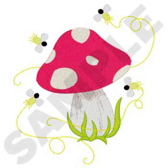 Mushroom And Fireflies