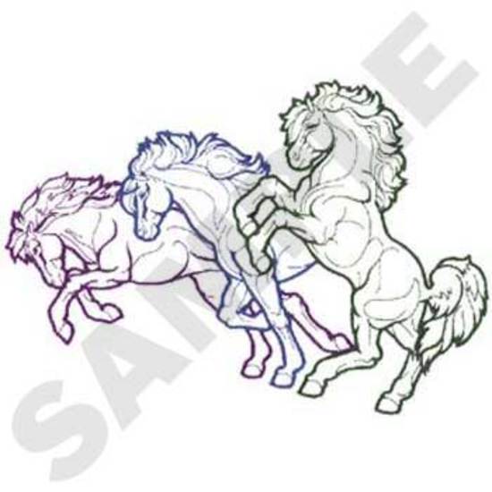 Running Horses Outline