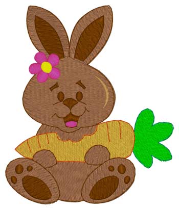 Chocolate Bunny W/carrot