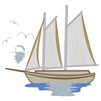 Sailboat W/sunset