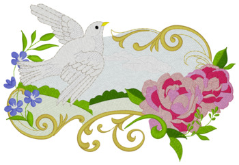 Dove And Peonies