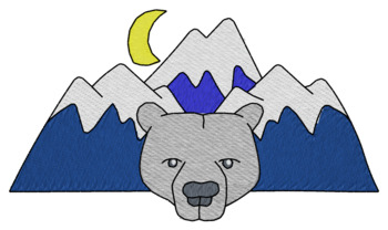 Berge mit Bär