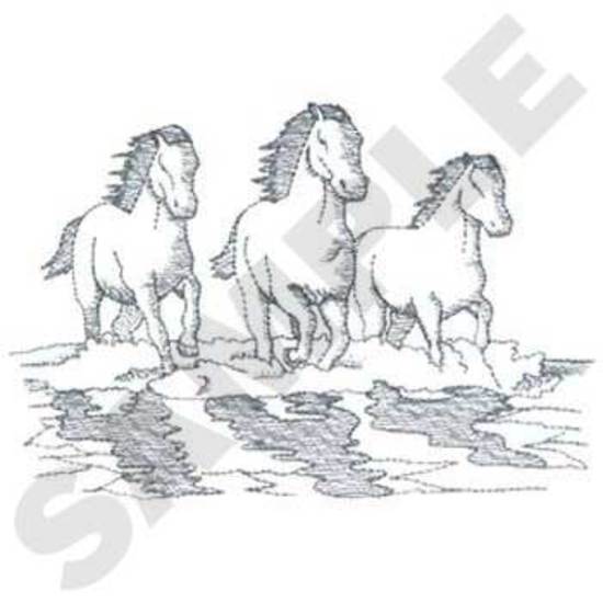 Lg. Three Horses