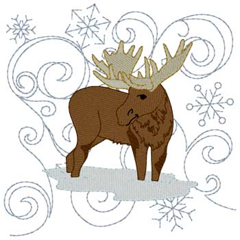 Moose Quilt Square