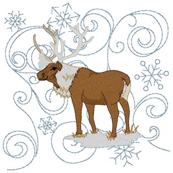 Caribou Quilt Square
