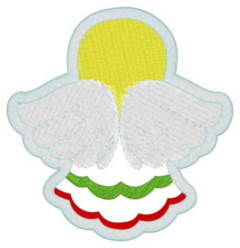 Applique Angel Ornament Back