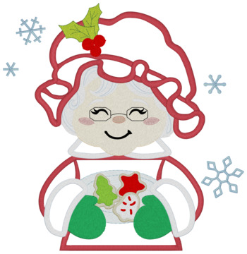 Mrs. Clause Applique