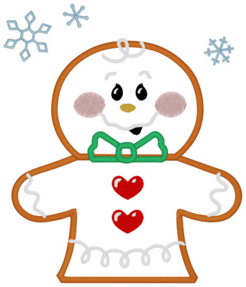 Gingerbread Man Applique