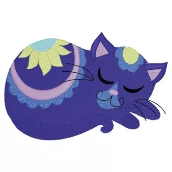 Schlafende Mandala Katze