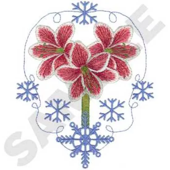 Blume und Schneeflocke