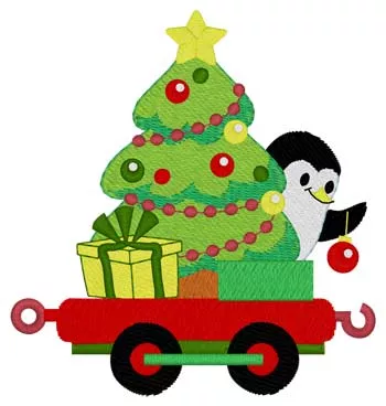 Weihnachtsbaum-Pinguin-Auto